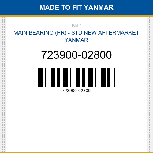 723900-02800 Main bearing (pr) - std Made to fit for YANMAR