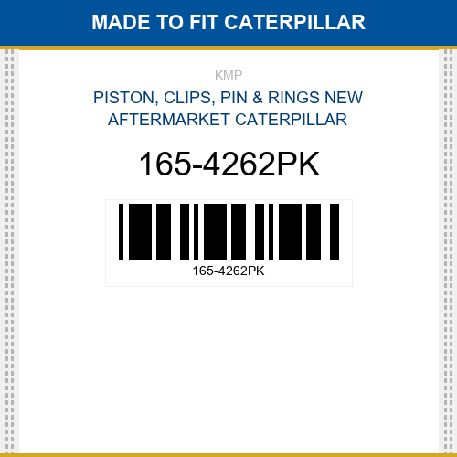 165-4262PK Piston, clips, pin & rings Made to fit