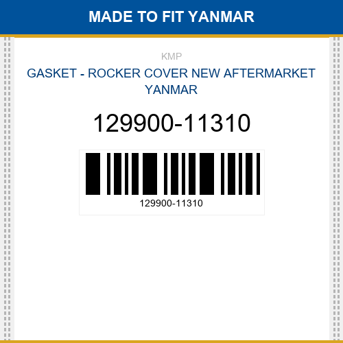 129900-11310 Gasket - rocker cover Made to fit for YANMAR