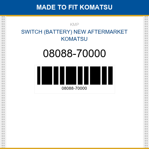 08088-70000 Switch (battery) Made to fit for KOMATSU