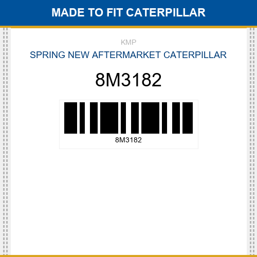 8M3182 Spring Made to fit for CATERPILLAR