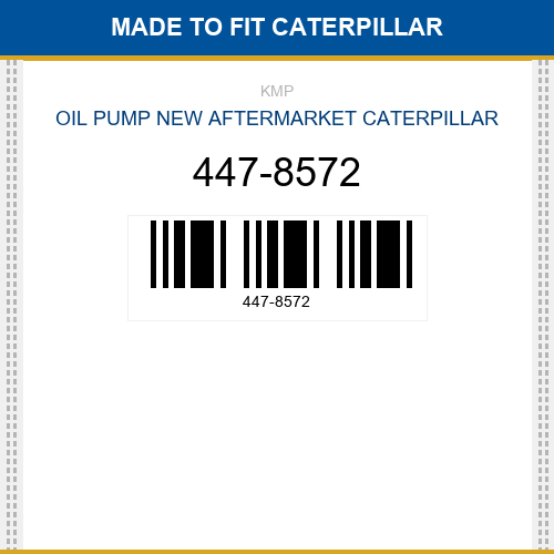 447-8572 Oil pump Made to fit