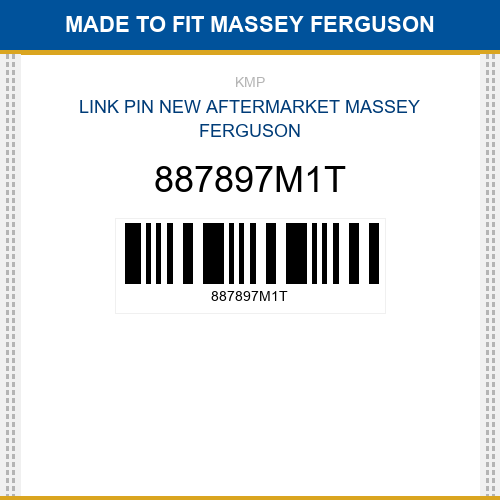 887897M1T Link pin Made to fit for MASSEY FERGUSON