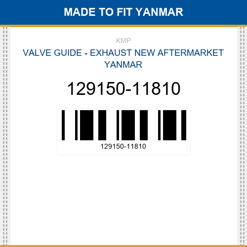 129150-11810 Valve guide - exhaust Made to fit for YANMAR