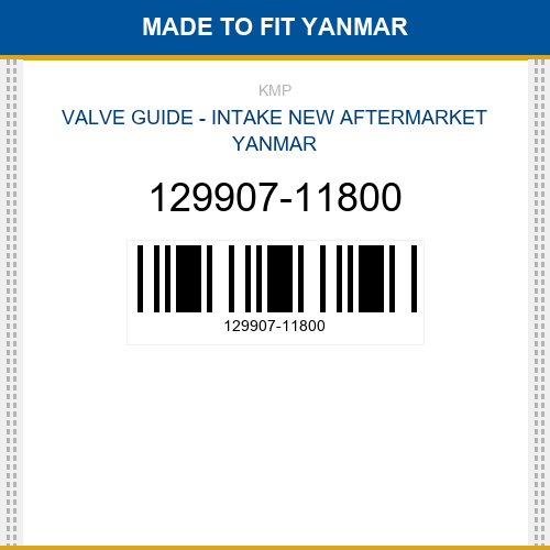 129907-11800 Valve guide - intake Made to fit for YANMAR
