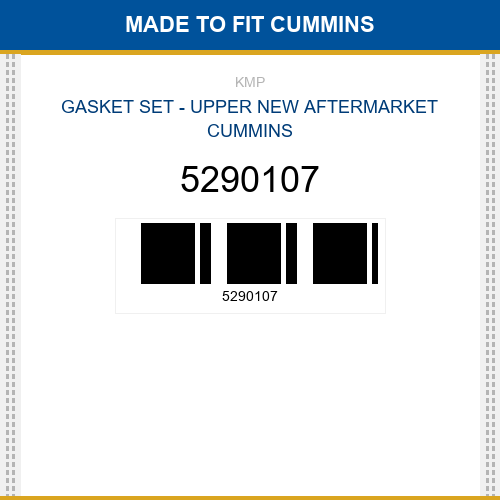5290107 Gasket set - upper Made to fit for CUMMINS