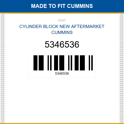 5346536 Cylinder block Made to fit for CUMMINS