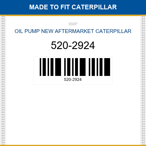520-2924 Oil pump Made to fit
