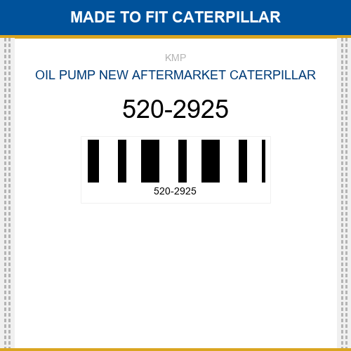 520-2925 Oil pump Made to fit