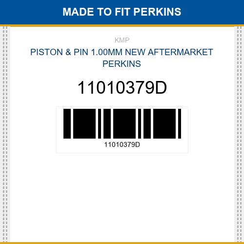 11010379D Piston & pin 1.00mm Made to fit for PERKINS