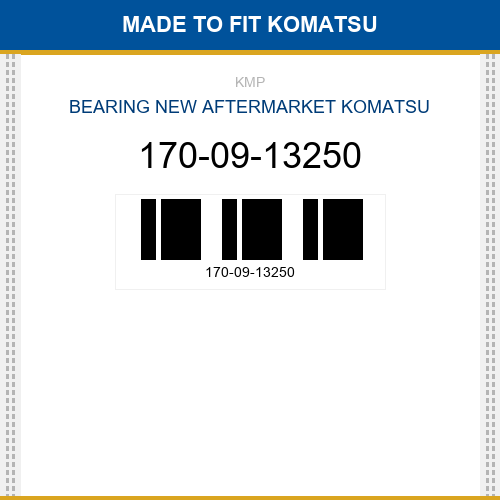170-09-13250 Bearing Made to fit for KOMATSU