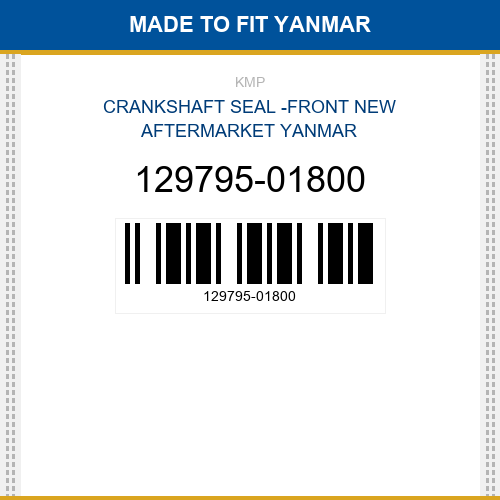 129795-01800 Crankshaft seal -front Made to fit for YANMAR