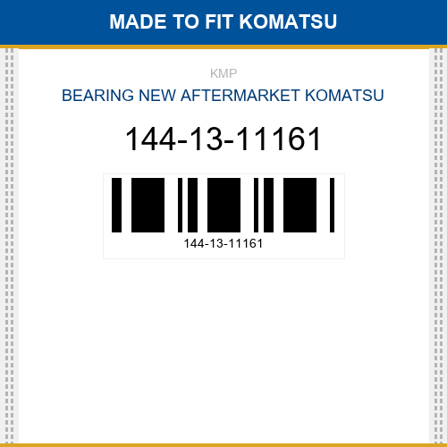 144-13-11161 Bearing Made to fit for KOMATSU