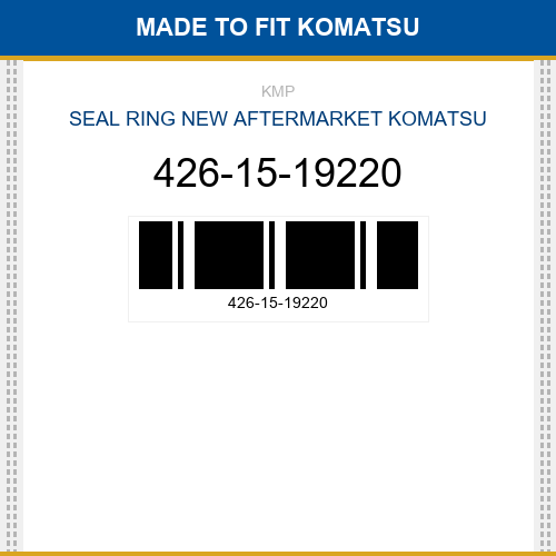 426-15-19220 Seal ring Made to fit for KOMATSU