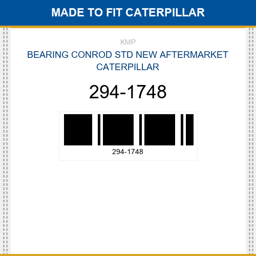 294-1748 Bearing conrod std Made to fit for CATERPILLAR