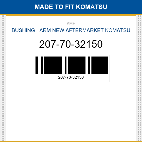 207-70-32150 Bushing - arm Made to fit for KOMATSU