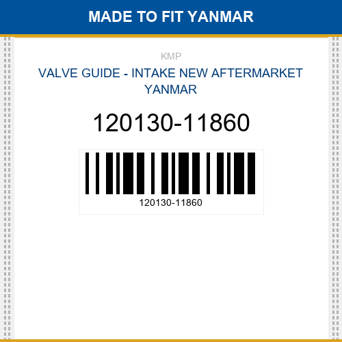 120130-11860 Valve guide - intake Made to fit for YANMAR