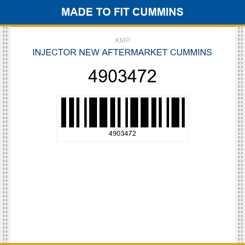 4903472 Injector Made to fit