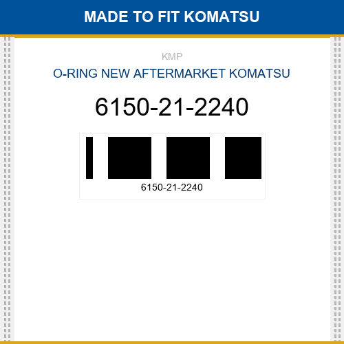 6150-21-2240 O-ring Made to fit for KOMATSU