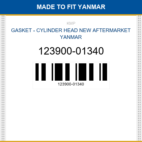 123900-01340 Gasket - cylinder head Made to fit for YANMAR