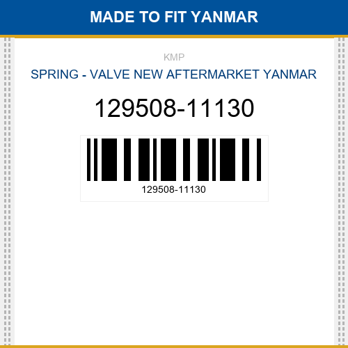 129508-11130 Spring - valve Made to fit for YANMAR