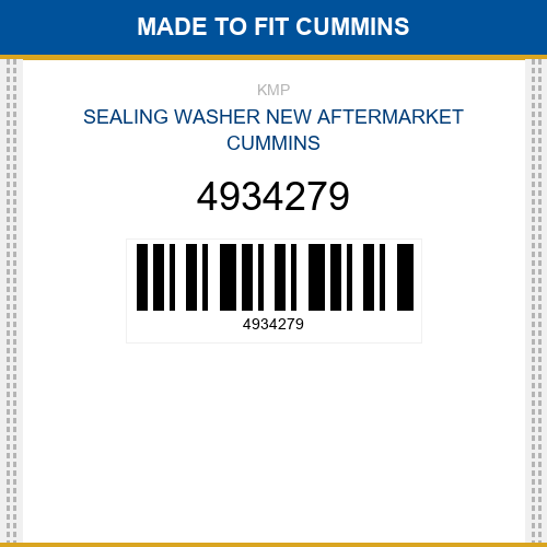 4934279 Sealing washer Made to fit for CUMMINS