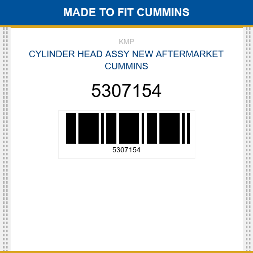 5307154 Cylinder head assy Made to fit for CUMMINS