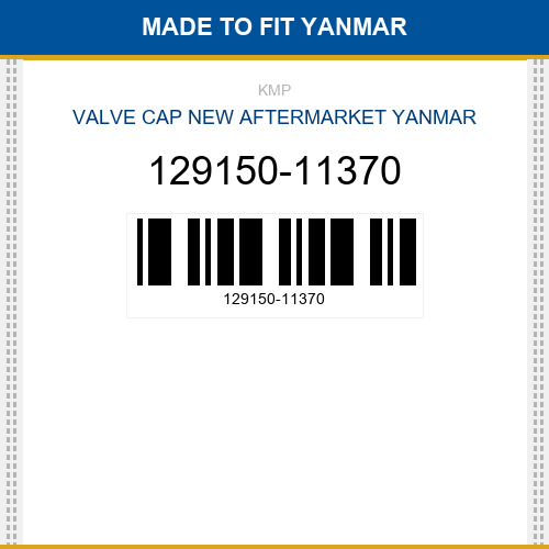 129150-11370 Valve cap Made to fit for YANMAR