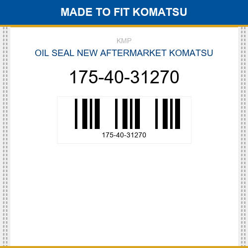 175-40-31270 Oil seal Made to fit for KOMATSU