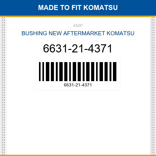 6631-21-4371 Bushing Made to fit for KOMATSU