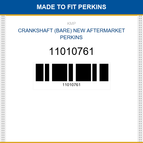 11010761 Crankshaft (bare) Made to fit for PERKINS