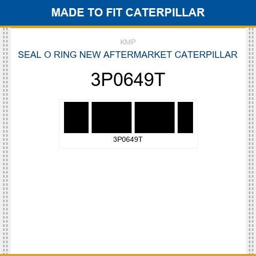 3P0649T Seal o ring Made to fit for CATERPILLAR