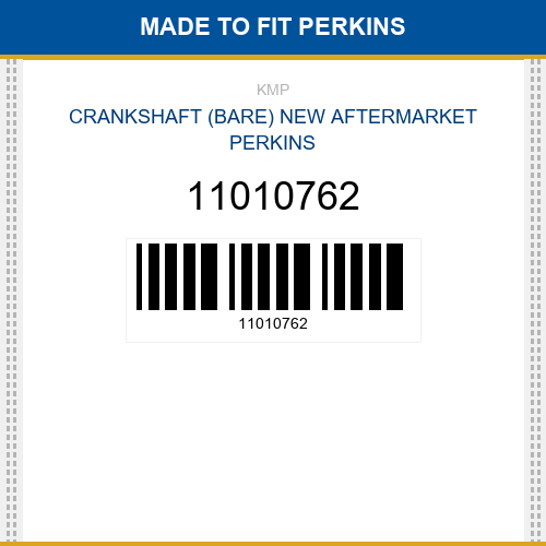 11010762 Crankshaft (bare) Made to fit for PERKINS