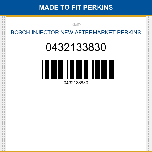 0432133830 Bosch injector Made to fit for PERKINS