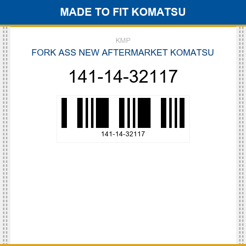 141-14-32117 Fork ass Made to fit for KOMATSU