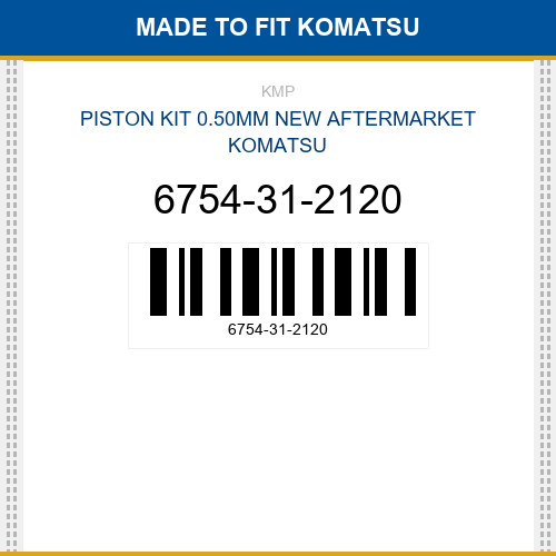 6754-31-2120 Piston kit 0.50mm Made to fit for KOMATSU