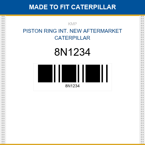 8N1234 Piston ring int. Made to fit