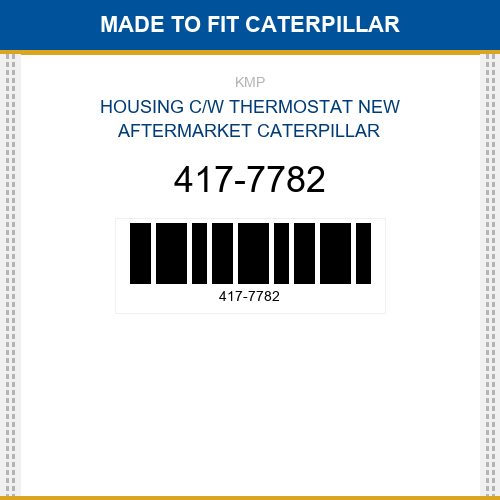 417-7782 Housing c/w thermostat Made to fit for CATERPILLAR