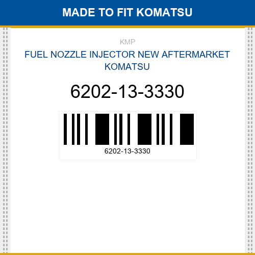 6202-13-3330 Fuel nozzle injector Made to fit for KOMATSU