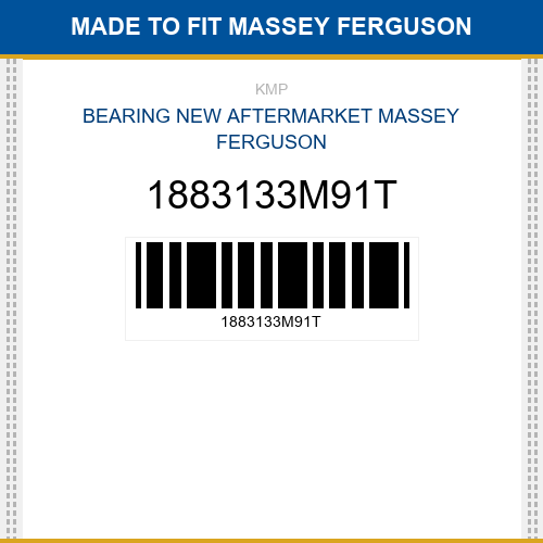 1883133M91T Bearing Made to fit for MASSEY FERGUSON