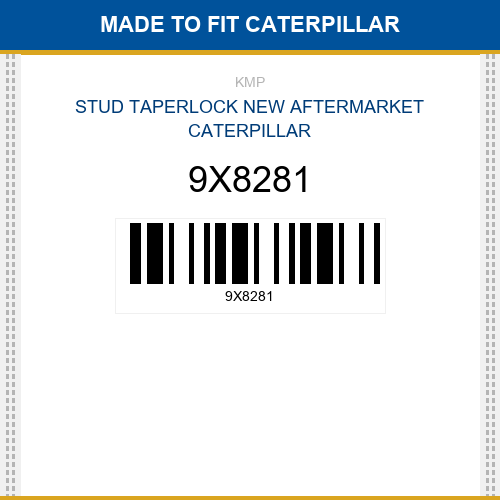 9X8281 Stud taperlock Made to fit for CATERPILLAR