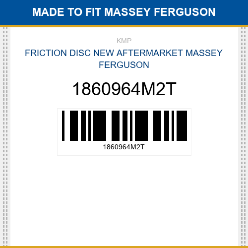 1860964M2T Friction disc Made to fit for MASSEY FERGUSON