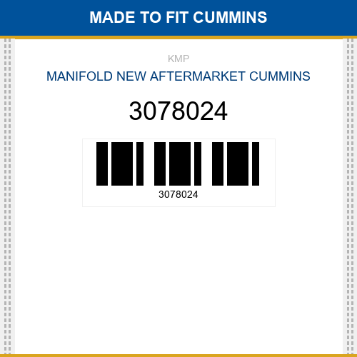 3078024 Manifold Made to fit for CUMMINS