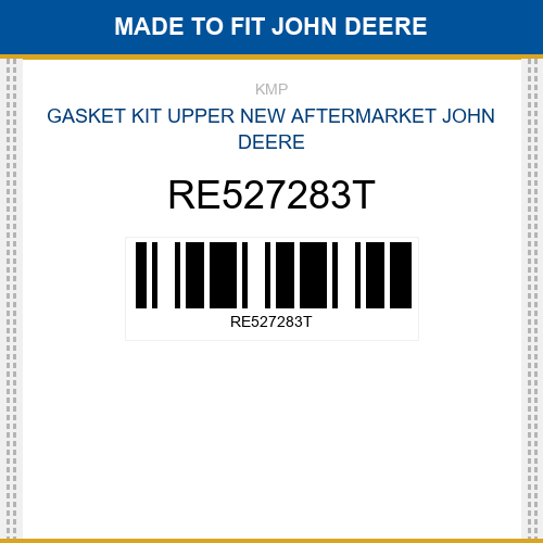 RE527283T Gasket kit upper Made to fit for JOHN DEERE