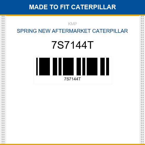7S7144T Spring Made to fit for CATERPILLAR
