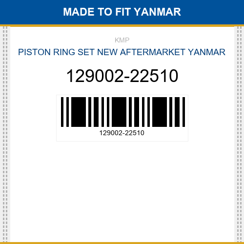 129002-22510 Piston ring set Made to fit for YANMAR