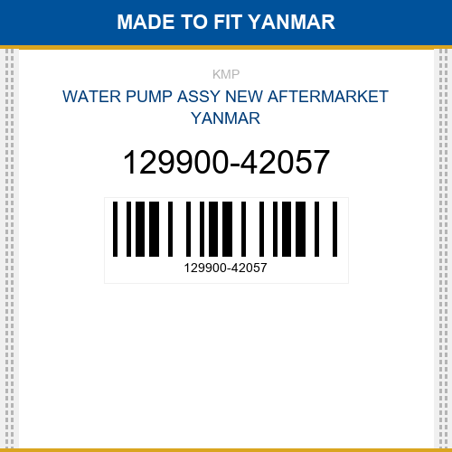129900-42057 Water pump assy Made to fit for YANMAR