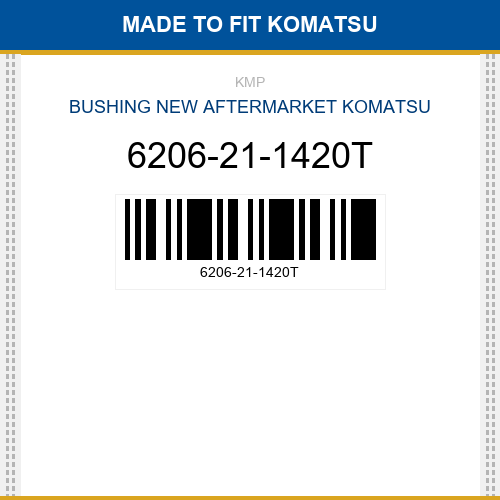 6206-21-1420T Bushing Made to fit for KOMATSU