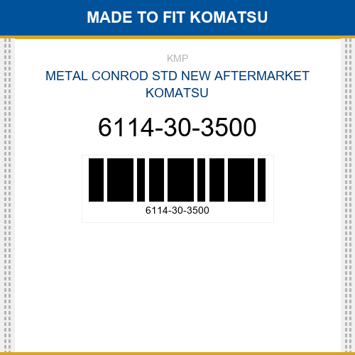 6114-30-3500 Metal conrod std Made to fit for KOMATSU