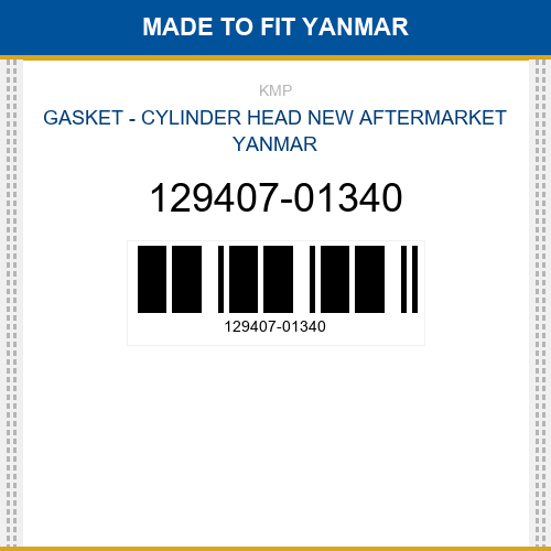 129407-01340 Gasket - cylinder head Made to fit for YANMAR